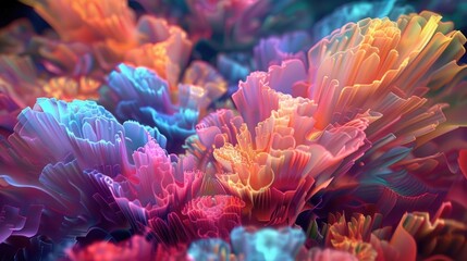 A Mesmerizing 3D Abstract Multicolor Visualization