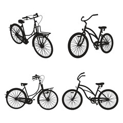 Bicycle Art Silhouette Vector Illustration Bundle