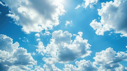 Blue sky with clouds texture background