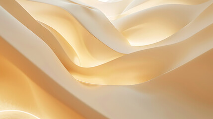 Obraz premium Elegant Abstract Golden Waves in Minimalist Design