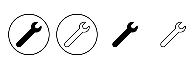 Wrench icon set. repair icon vector. tools icon vector