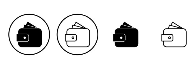 Wallet icon set. wallet vector icon