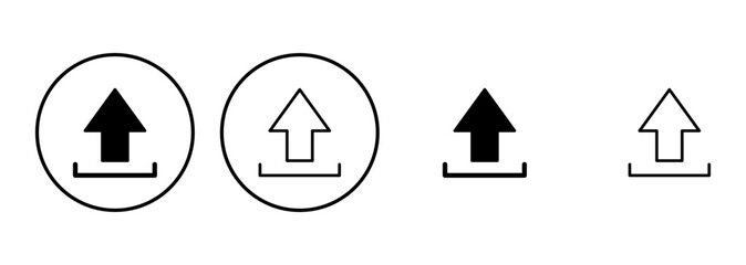 Upload icon set. load data symbol