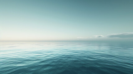 Obraz premium Serene Abstract Ocean Horizon in Soft Blue Hues