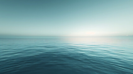 Fototapeta premium Serene Abstract Ocean Horizon in Soft Blue Hues