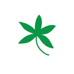 Green leaf vector icons, diverse leaf shapes for environmental, organic themes. Perfect for nature inspired designs, natural aesthetics, eco friendly and botanical branding