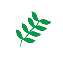 Green leaf vector icons, diverse leaf shapes for environmental, organic themes. Perfect for nature inspired designs, natural aesthetics, eco friendly and botanical branding