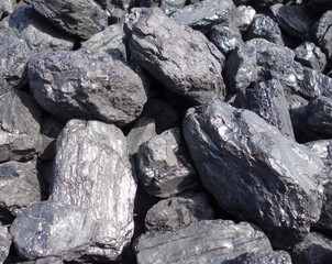 Detail of fossil fuel black coal