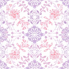 Obraz premium Delicate Floral Pattern in Lavender and Pink