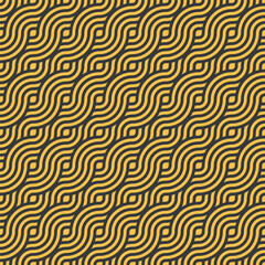Seamless wave instant noodles pattern. Abstract geometric vector background for backdrop, wallpaper, fabric, interior design, craft and others, vector illustration, Asian culture, common geometric