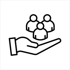 Fototapeta premium An inclusive workplace, Employee’s Protection Filled Outline icon vector illustration, Color editable, EPS 10.