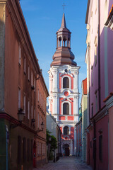Obraz premium Facades of old colorful houses on the Town Hall Square in Poznan