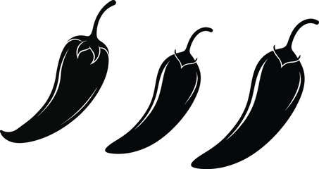 Chili silhouette vector illustration design