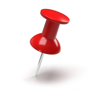 Realistic red push pins