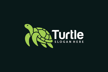 concept logo design turtle premium vector template