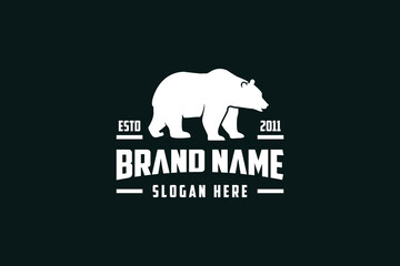 concept logo design bear premium vector template