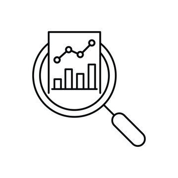 recommend clip art: audit and data analysis icon like thin line assesment. linear trend graphic stroke design lineart logotype web element isolated on white. concept of key performance indicator or business visualisation