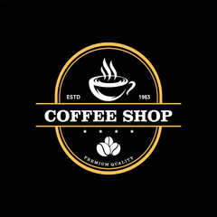 coffee logo design vector illustration