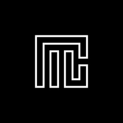 initial MC logo on a black and white background