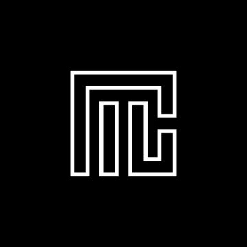 recommend clip art: initial MC logo on a black and white background