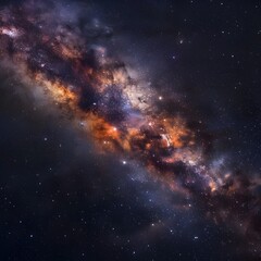 Obraz premium Depiction of the Captivating Milky Way Galaxy with Shimmering Stars and Cosmic Dust