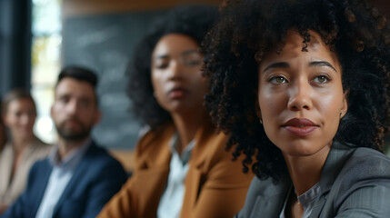 Diverse Team Collaborating in a Modern Office Meeting Space
