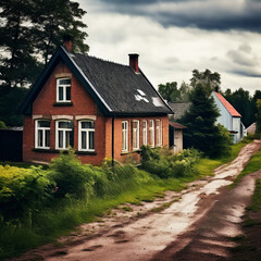 Naklejka premium Exploring the Colorful Countryside and Historic Streets of Latvia