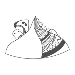 doodle illustration with a dome-like shape