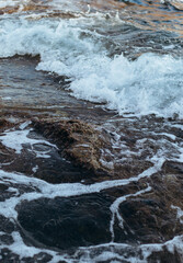 waves on the rocks