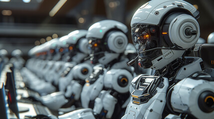 Fototapeta premium ロボットのオペレーター