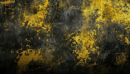 Abstract Gold and Black Background with a Grunge Texture