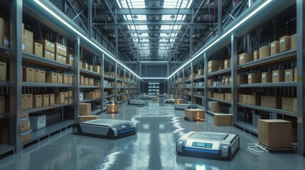 Automated Warehouse with Robots - Generative AI
