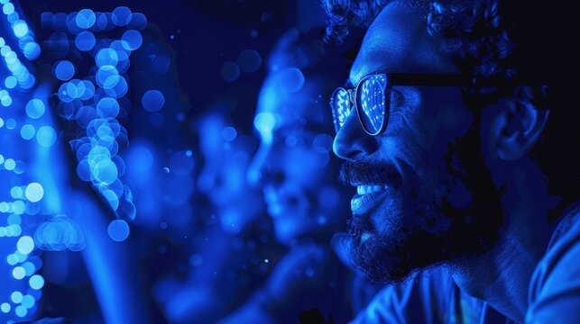 coworkers looking satisfied