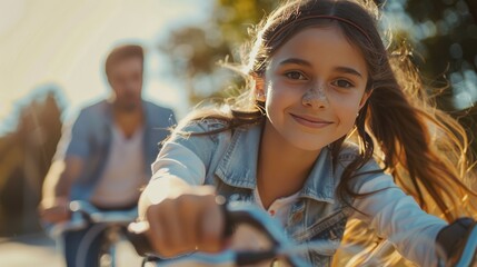 child riding bike