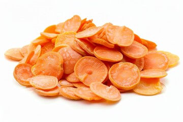 Isolated white background lentil chips