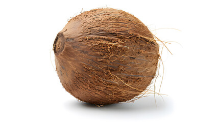 FRESH COCONUT ISOLATED ON WHITE