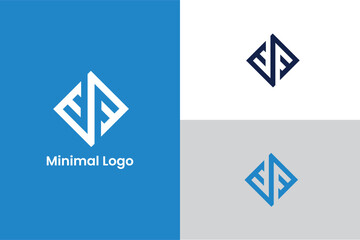 initial letter FF SZ abstract logo, letter SZ stairs ladder success business growth finance logo, letter FF business development logo, accounting business logo, investment real estate logo