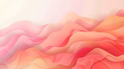 futuristic abstract coral color background with waves and light effects