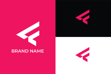 initial letter F arrow wings creative minimal monochrome monogram symbol Universal elegant vector, letter F forward arrow hawk wings falcon wings