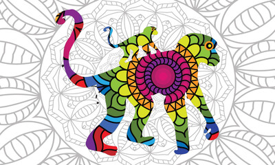 Ornamental hand drawn sketch of monkey in zentangle style. vector illustration with ornament, isolated.
