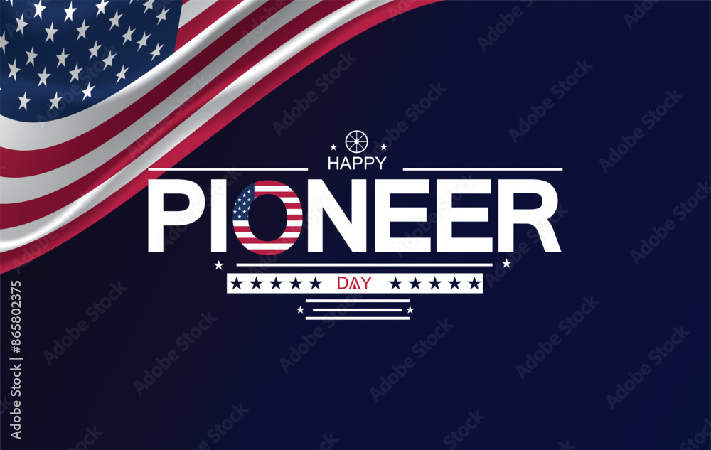 Wall mural pioneer day with this eye-catching banner poster celebrate - Wall murals