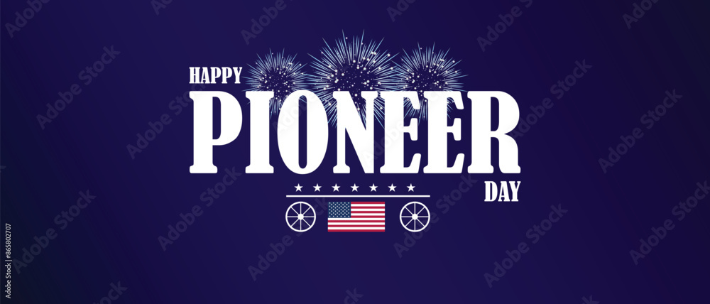 Wall mural celebrate pioneer day with this festive wallpaper featuring a joyful design - Wall murals