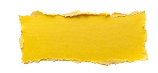 yellow  ripped torn paper edges isolated