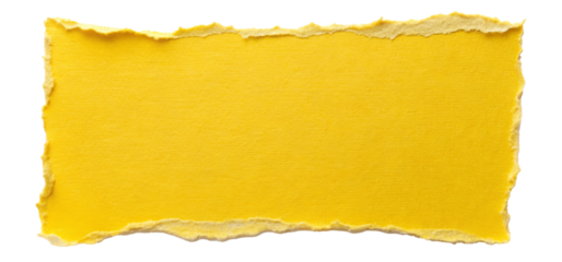 yellow  ripped torn paper edges isolated