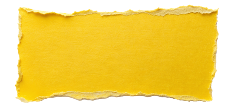 yellow  ripped torn paper edges isolated - Powered by Adobe