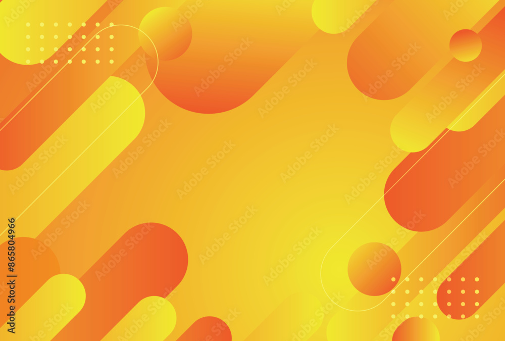 Poster abstract orange background with circles. cool background orange with abstract graphic elements for p