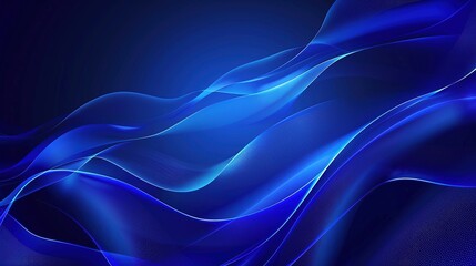 Obraz premium futuristic abstract blue background with waves and light effects