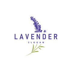 Lavender Logo Elegant Purple Flower Plant Illustration Floral Ornament Design