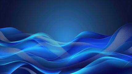 Fototapeta premium futuristic abstract blue background with waves and light effects