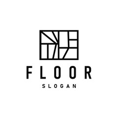 Floor logo simple abstract design home decoration Ceramic tile vector illustration